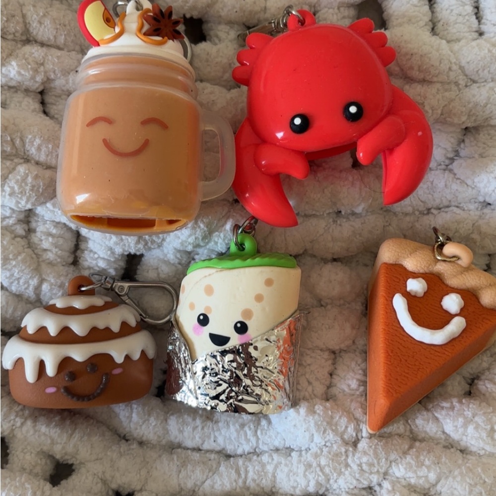 Bath & Body Works Fun Key & Card Holders - Red, Orange, Brown